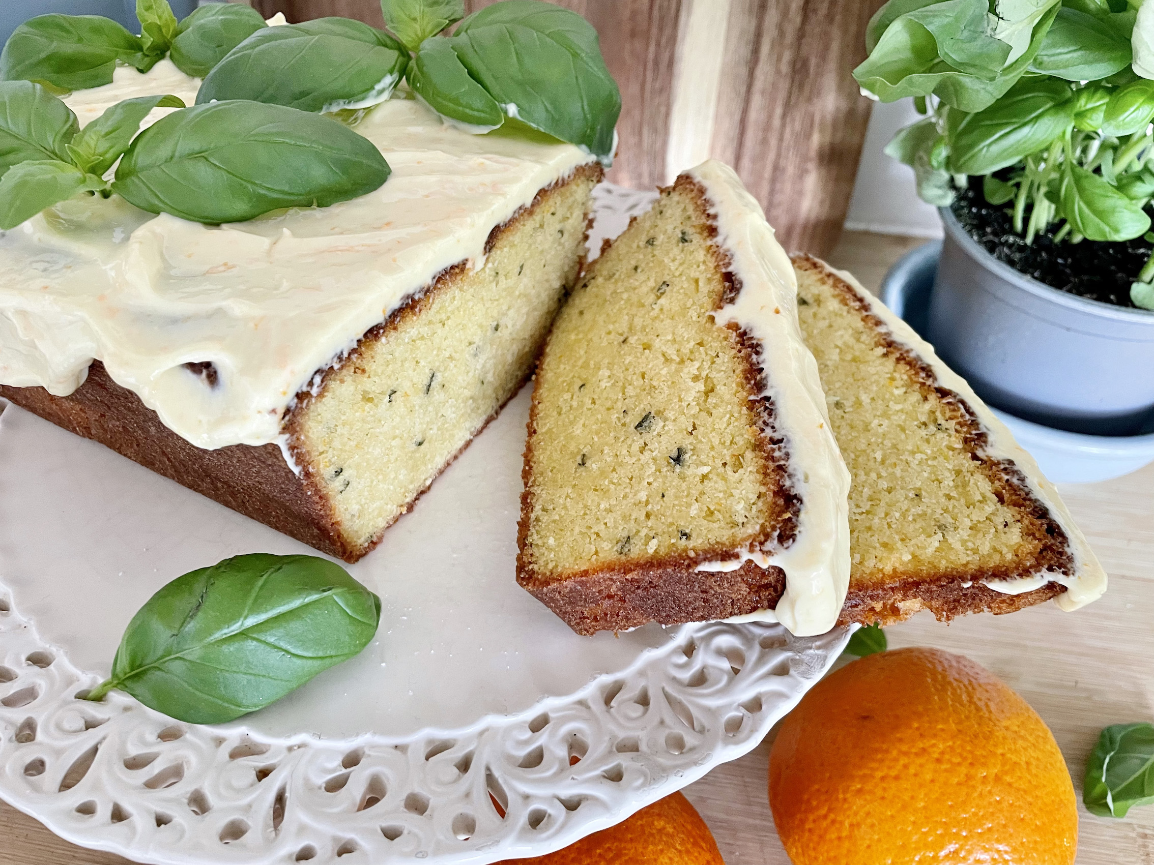 Mini Lemon Basil Bundt Cakes | Created by Diane