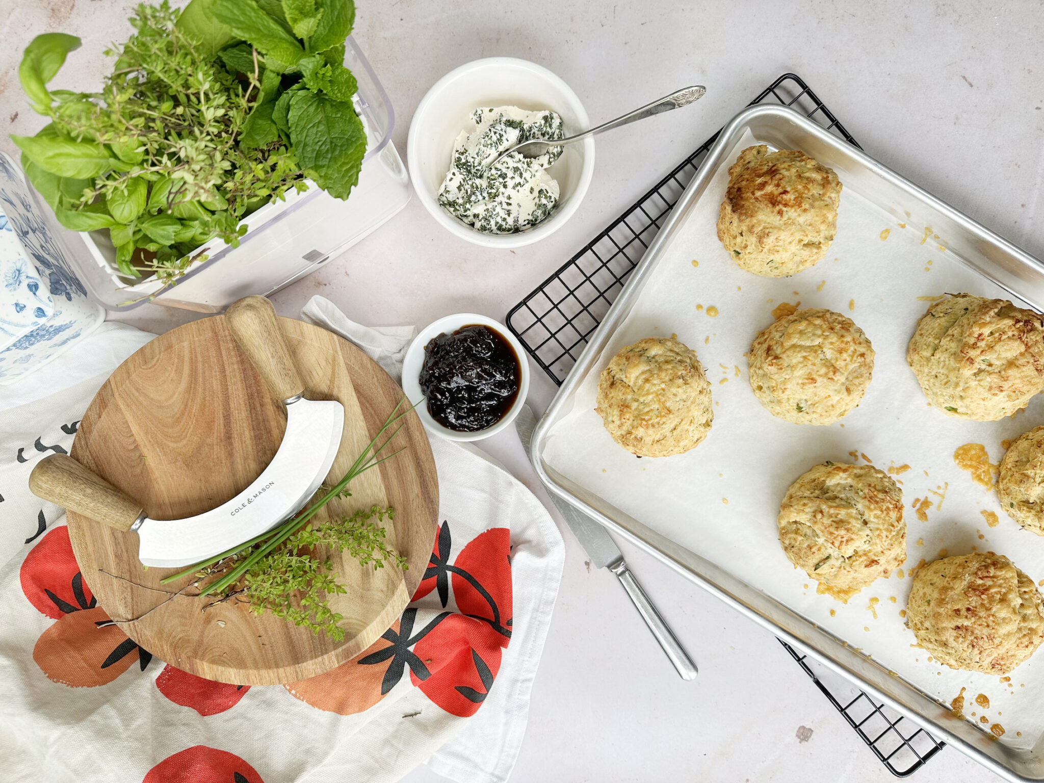 cheese and herb scones - Dom in the Kitchen