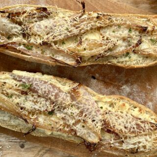 caramelised onion baguettes