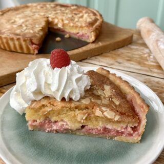 rhubarb and raspberry tart